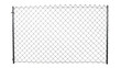 © Maria - Chain link fence PNG isolated on transparent background, metal mesh barrier for security and property protection