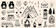 © Tasnim - A charming collection of hand drawn camping and outdoors elements and icons