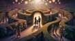 © dimensdesign - Socialization Maze Navigating The Path Of Learning Culture
