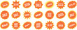 © Buddhadeb - Orange starburst sale stickers for retail discount and special offer vector