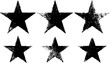 © Bryan - Distressed grunge black star symbols with old hand drawn look for retro graphic design projects, star design