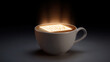 © Chaiwit - Steaming cup of coffee with glowing QR code on surface symbolizes digital literacy and intelligence driving future innovation in technology