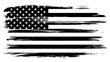 © MST.ANTOR MONI AKTER - Black and white illustration of an american flag on a white background