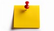 © Raymond - yellow sticky note with red pushpin isolated on a white background post it