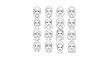 © Samir - Collection of diverse female faces rendered in a clean, modern line art style, showcasing a variety of hairstyles and expressions, perfect for beauty, fashion, or lifestyle graphics on a white