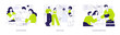 © Visual Generation - Real estate broker isolated cartoon vector illustrations se