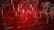 © KanawatTH - Falling stock graph on a red world map background representing a global financial crash. Ideal for crisis, economics, and trading visuals. finance investment background concept. 3d Rendaring
