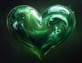 Emerald Heart - A Stunning Artistic Representation of Love and Natures Beauty.