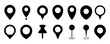 © RI Rafiq - Location, map, and pin icon collection. GPS, place, markers, pinpoing, position, and navigation icons set. Vector illustration transparent background