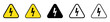© Maksim - Triangle warning sign with lightning bolt arrow. Danger high voltage sign set