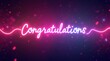 © kramynina - Neon sign that says congratulations