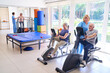 © Robert Kneschke - Senior Patients Using Exercise Bikes in Rehab Center with Physiotherapist Assistance for Rehabilitation and Recovery Indoors