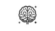 © alva studio - Simple Line Drawing of Human Brain.