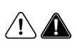 © Apai - Warning signs with exclamation marks in black and white