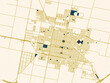 © W&S Stock - City map of San Francisco, Argentina – minimal cream and gold map
