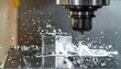 © ZTUDIOTOTO - A cinematic shot of a large industrial CNC vertical machining center in operation
