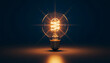 © Dzunstock - Glowing light bulb idea concept on dark background