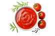 © Scenic Vault  - Fresh tomato sauce in a bowl with fresh tomatoes and rosemary herbs isolated on transparent background
