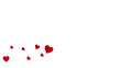 © arita - A single red heart on a transparent background. Valentine's Day paper cutout decoration.