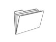 © Vooglo.com - Black and white illustration of a file folder