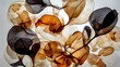 © DesignSells - Abstract translucent shapes with warm orange brown and cream tones