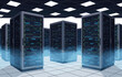 © al - Create a Server racks in modern server room data center - 3d illustration. vector art with white background..