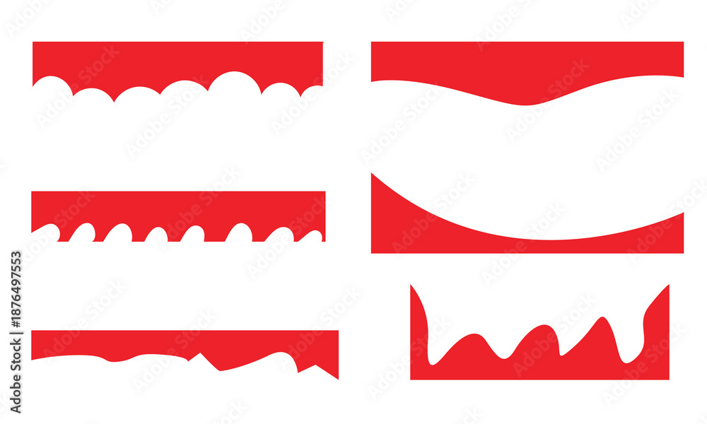 Border shape for website design. Border template. Top and bottom ...