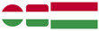 © HasVID - A set of icons depicting the flag of Hungary, made in vector graphics and placed on a transparent background.