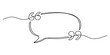 © RK Drawing Gallery - Minimalist continuous line drawing of a speech bubble with quotation marks on a white background Vector, illustration