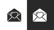 © Muaz - Envelope with Heart Symbol on Contrasting Backgrounds