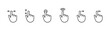© Hunter Leader - Swipe icon set. Hand gesture slide vector icon set. Slide left right finger icon set. Hand pointer clicking finger vector icon set.