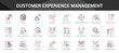 © kondesign - Customer Experience Management Cohesive set of minimalist vector icons representing key ideas with visual clarity