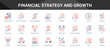 © kondesign - Financial Strategy And Growth Cohesive set of minimalist vector icons representing key ideas with visual clarity