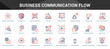 © kondesign - Business Communication Flow Cohesive set of minimalist vector icons representing key ideas with visual clarity