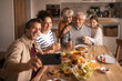 © Jelena - Multigenerational family lunch capturing selfie at home