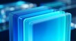 © jakir - Glowing blue rectangular prism with layered effect