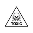 © motiur vector artist - Warning sign with skull and crossbones indicating toxic substance