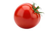© Jn - Ripe red tomato isolated PNG on transparent background, fresh vegetable with green stem and leaves for healthy eating and cooking