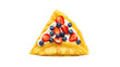 © Jn - Delicious crepe with strawberries and blueberries isolated PNG, sweet breakfast dessert with fresh fruit and cream on transparent background