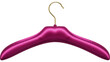 © Jn - Elegant magenta padded clothes hanger isolated PNG, luxury garment support for fashion design and retail display on transparent background