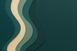 © Eduardo - Teal papercut abstract background with layered curved waves and copy space for corporate presentations and business branding
