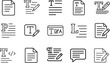 © Md.Ataullah - Text line editable icon set with clean outline symbols for typography, writing, UI, apps and design projects.