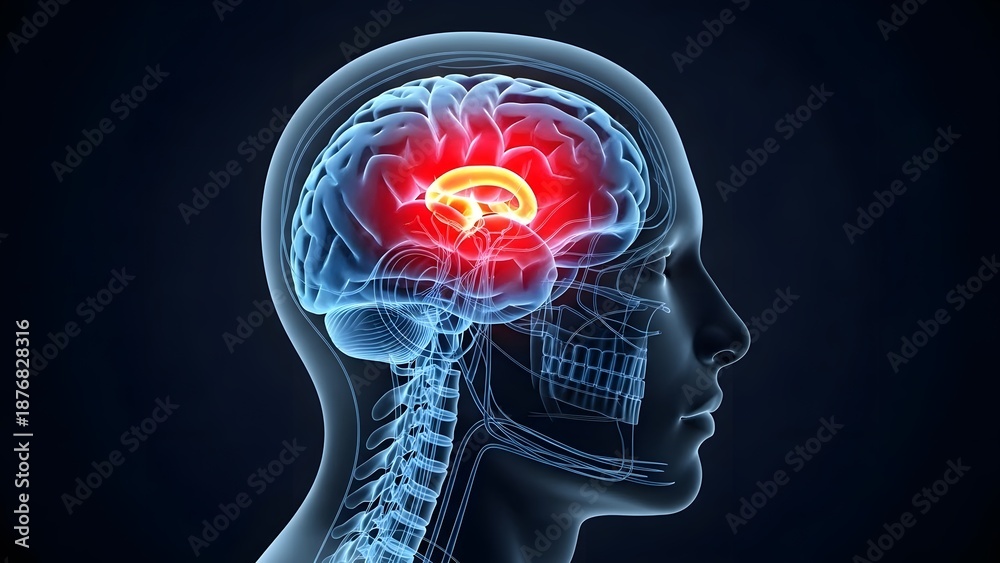 Limbic system and emotional brain center anatomy. Neurology and memory ...