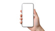 © Asma - Mockup of a hand holding a smartphone with blank white screen