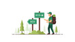 © Mira - Discovering Eco Paths With Backpack In Nature Green Way Adventure