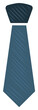 © Дмитро Менчинський - Stylish dark blue striped necktie formal accessory for professional business attire and fashion