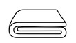 © Ziaul_Studio - A simple black and white line drawing of a neatly folded towel or cloth item
