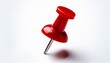 © Litzy - Single Red Thumbtack Push Pin Isolated On Transparent Background