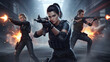 © Segera Studio - Group of women holding firearms in a dramatic setting