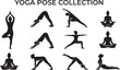 © Pulok - Collection of various yoga poses for mindfulness and flexibility